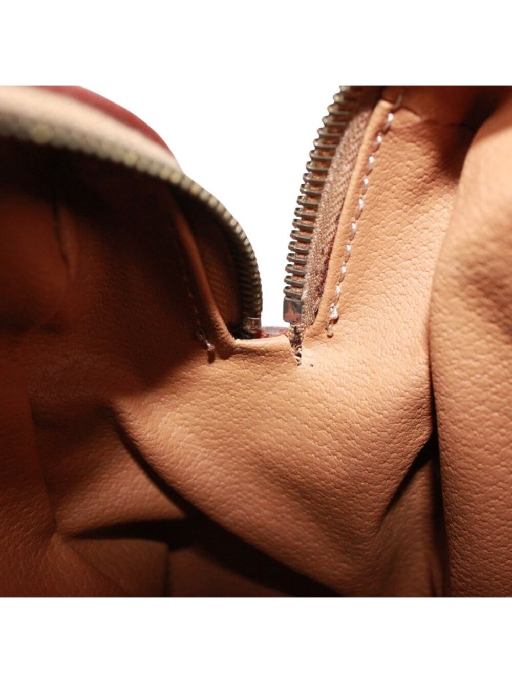 Celine Macadam Leather Brown Handbag Gold - Picture 9 of 15